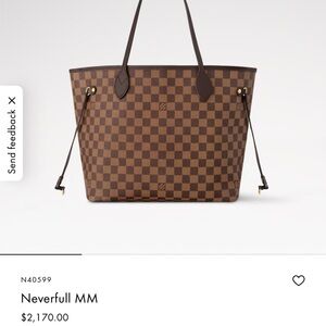 Louis Vuitton Neverfull MM Bag.